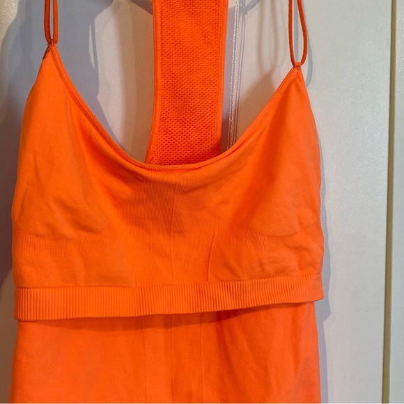 Bebe Sport Orange Mesh Activewear Tank Top M/L - Picture 12 of 16